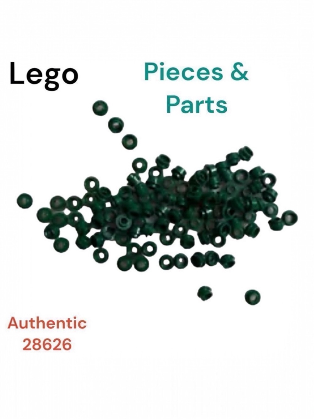 LEGO 28626 Drk green 1x1 round w/open hole stud 1 oz ounce over 300 pieces